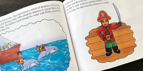 Child dressed as pirate - Spin Me a Tale Personalized kids books